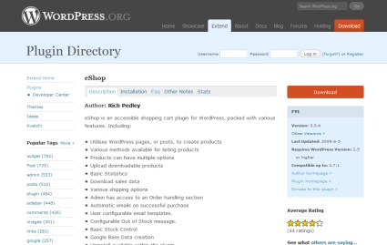 eshop wordpress plugin