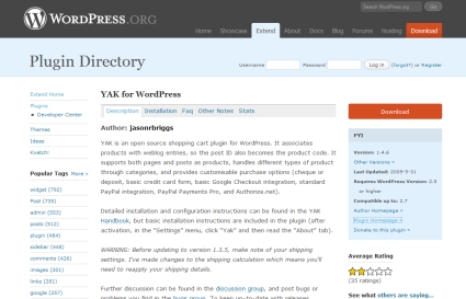 Yak wordpress plugin